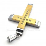 Fashion Titanium Cross Pendant Necklace (Free Chain)