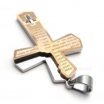 Fashion Titanium Cross Pendant Necklace (Free Chain)