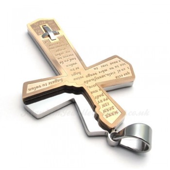 Fashion Titanium Cross Pendant Necklace (Free Chain)