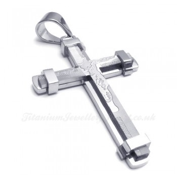 Fashion Titanium Cross Pendant Necklace (Free Chain)