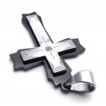 Fashion Titanium Cross Pendant Necklace  (Free Chain)