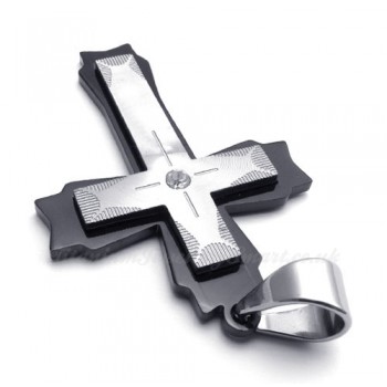 Fashion Titanium Cross Pendant Necklace  (Free Chain)