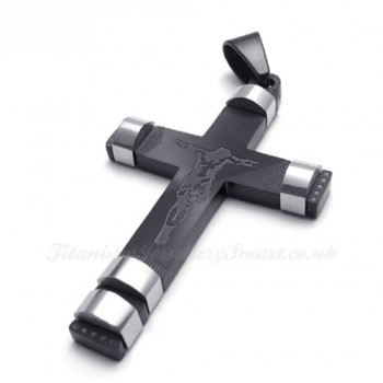 Fashion Titanium Cross Pendant Necklace (Free Chain)