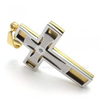 Titanium Cross Pendant Necklace (Free Chain)