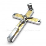 Jesus Titanium Cross Pendant Necklace (Free Chain)