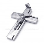 Jesus Titanium Cross Pendant Necklace (Free Chain)