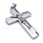 Jesus Titanium Cross Pendant Necklace (Free Chain)