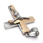 Jesus Titanium Cross Pendant Necklace (Free Chain)