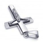 Jesus Titanium Cross Pendant Necklace (Free Chain)