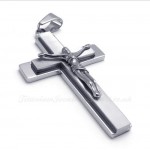 Jesus Titanium Cross Pendant Necklace (Free Chain)