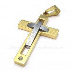 Titanium Cross Pendant Necklace (Free Chain)