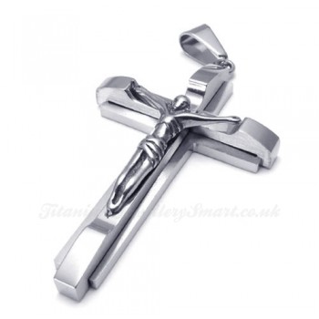 Titanium Cross Pendant Necklace (Free Chain)