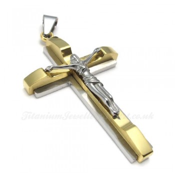 Titanium Cross Pendant Necklace (Free Chain)