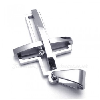 Titanium Cross Pendant Necklace (Free Chain)