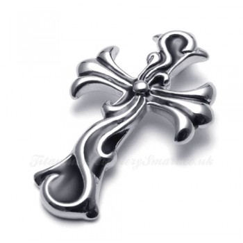 Titanium Cross Pendant Necklace (Free Chain)