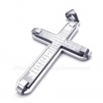 Scripture Titanium Cross Pendant Necklace (Free Chain)