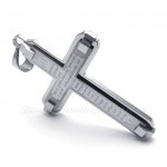 Scripture Titanium Cross Pendant Necklace (Free Chain)