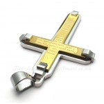 Scripture Titanium Cross Pendant Necklace (Free Chain)