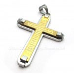 Scripture Titanium Cross Pendant Necklace (Free Chain)