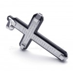 Scripture Titanium Cross Pendant Necklace (Free Chain)