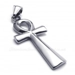 Titanium Tau Cross Pendant Necklace (Free Chain)