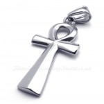Titanium Tau Cross Pendant Necklace (Free Chain)