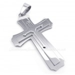 Three Titanium Cross Pendant Necklace (Free Chain)