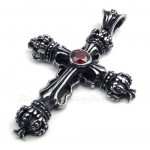 Imperial Crown Titanium Cross Pendant Necklace (Free Chain)