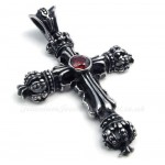 Imperial Crown Titanium Cross Pendant Necklace (Free Chain)