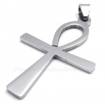 Simple Titanium Tau Cross Pendant Necklace (Free Chain)