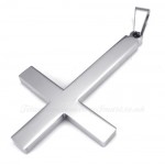 Pure Color Titanium Cross Pendant Necklace (Free Chain)