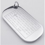 English Scripture Cards Titanium Cross Pendant Necklace (Free Chain)