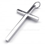 English Scripture Cards Titanium Cross Pendant Necklace (Free Chain)