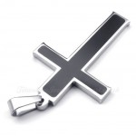 Elegant Simple Titanium Cross Pendant Necklace  (Free Chain)