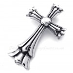 Men's Cross Pattern Titanium Pendant Necklace (Free Chain)