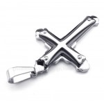 Three Tier Titanium Cross Pendant Necklace (Free Chain)