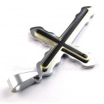 Two Titanium Cross Pendant Necklace (Free Chain)