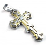 Mens Exquisite Titanium Cross Pendant Necklace (Free Chain)