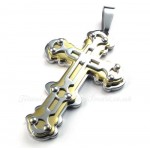 Mens Exquisite Titanium Cross Pendant Necklace (Free Chain)