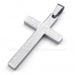 Scripture Titanium Cross Pendant Necklace (Free Chain)