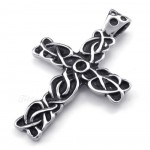 Mens Beautiful Titanium Cross Pendant Necklace (Free Chain)