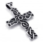 Mens Beautiful Titanium Cross Pendant Necklace (Free Chain)