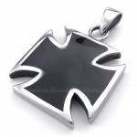 Simple Titanium Cross Pendant Necklace (Free Chain)