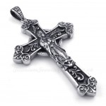 Our Lady Titanium Cross Pendant Necklace (Free Chain)