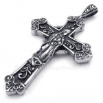 Our Lady Titanium Cross Pendant Necklace (Free Chain)