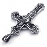 Our Lady Titanium Cross Pendant Necklace (Free Chain)