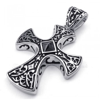 Titanium Cross Pendant Necklace (Free Chain)