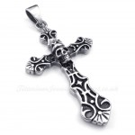 Skull Titanium Cross Pendant Necklace (Free Chain)