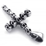 Titanium Skull Cross Pendant Necklace (Free Chain)