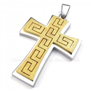 Titanium Cross Pendant Necklace (Free Chain)